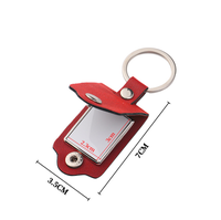 Llavero de Cuero PU Personalizado con Foto, Sublimación en Blanco, Multicolor por Ambos Lados, para Regalo o Souvenir, Colgante para Bolso