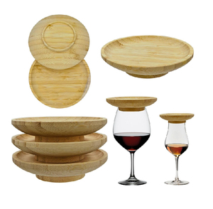 Assiettes apéritif petites planches de charcuterie couvercles de <span class=keywords><strong>verre</strong></span> à vin pour empêcher les insectes d'entrer ensemble de 10 <span class=keywords><strong>verre</strong></span> à vin en bambou garniture de charcuterie - Product Image 1