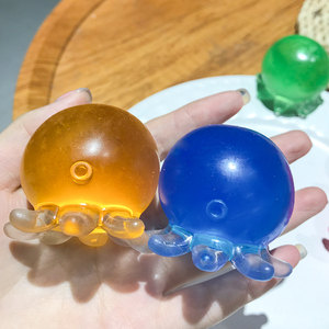 Custom Maltose Logo Promotional Transparent Octopus <b>Squishy</b> Stress Ball TPR Autism Fidget Toy - Product Image 5
