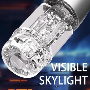 투명 흡입형 자위컵 LCD 디스플레이 전자동 음성 작동 남성용 자위기구 영문 버전 - Product Image 1