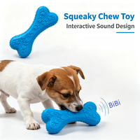 YMH Nouveauté Jouet à mâcher en TPR en forme d'os multicolore mignon pour chien, pour le nettoyage des dents et des molaires, jeu interactif