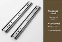 Glissières de tiroir modernes à amortissement – Rails silencieux à 3 sections pour tiroir de clavier de bureau, capacité de charge 31-50 kg