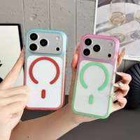 Étui de protection en TPU acrylique dégradé pour iPhone 18 Pro Max, anti-chute, résistant aux chocs, compatible avec la charge magnétique sans fil