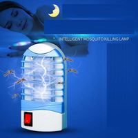 Lámpara Mata Mosquitos para el Hogar, Mata Mosquitos Automático para Interiores con Enchufe, Lámpara Mata Mosquitos con Luz Azul