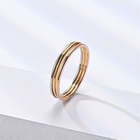 1mm Dicke Polierter Schmuck Edelstahl Gold Blanko Kreisring