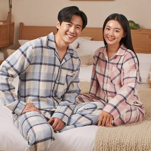 HUOYOUNG Custom Family Pyjamas Set 2 Pieces Sleepwear Pjs Set Mom and <strong>Me</strong> Plaid Soft Cotton Family Matching Pajamas Set - Product Image 2