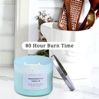 Personnalisez votre marque Bougies parfumées à 3 mèches de haute qualité Bougies de luxe à 3 mèches en verre de soja de 15.8oz en vrac parfumées