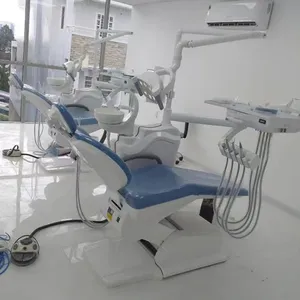 Chaise dentaire médicale économique d'unité d'ensemble complet avec le mini compresseur d'air