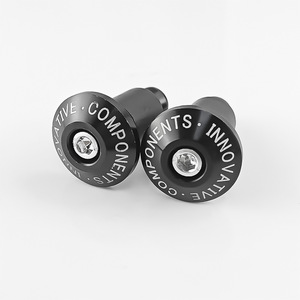 Embouts de guidon Qiangye noirs et argentés en alliage d'aluminium CNC, accessoires de guidon de moto pour motos de sport et de rue - Product Image 3