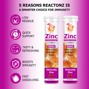 Tabletas Efervescentes de Zinc Más Vendidas con Miel de Manuka Australiana, Refuerzo de Zinc, Aumenta el Sistema Inmunitario, Apto para Adultos y Niños - Product Image 5