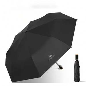 Custom Automatic Open and Close Three <b>Folding</b> Umbrella 3 Fold Lightweight With Logo - Product Image 5