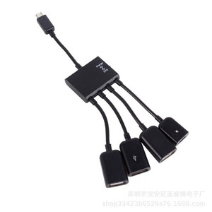 Micro <b>Usb</b> Hub Otg Data Cable 4 Ports <b>Usb</b> <b>2.0</b> For Android Devices - Product Image 2