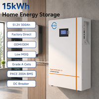 Système de stockage à décharge profonde 51.2V 48V Batterie LiFePO4 5kWh 10kWh 15kWh ESS solaire pour la maison avec montage mural et sur pied