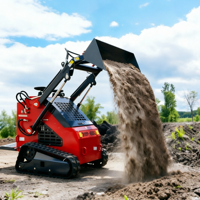 Mini Skid Steer Loader, Caricatore Compatto Cingolato, Diesel Idraulico EPA Euro 5 per Fattoria, Giardino e Cantiere