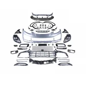 保时捷卡宴11-14 958.1至18 9Y0涡轮保险杠带灯的汽车配件升级车身套件TKT航空套件