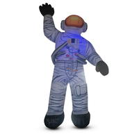 Modèle de ballon géant gonflable de dessin animé astronaute lumineux et coloré pour affichage extérieur, en tissu Oxford 210D, taille personnalisable