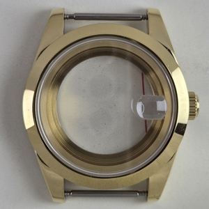 Boîtier de montre bicolore argent et or 36mm 39mm avec lunette brossée étanche pour mouvements NH34 NH35 NH36 NH72 NH70 NH38 NH39, en acier 316L pour modèles <span class=keywords><strong>Seiko</strong></span> - Product Image 3