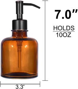 Vide Ambre clair 350ml <span class=keywords><strong>Verre</strong></span> Main Distributeur De Savon <span class=keywords><strong>Mousseur</strong></span> Bouteille Pompe Noir Distributeur De Savon Liquide En Gros Cosmétique Mousse Bouteille - Product Image 2