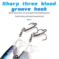 TG Topwater Whopper Plopper 6g 11g Leurre Flottant à Queue Rotative pour la Pêche au Brochet en Eau Douce et Salée