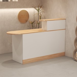 <b>Small</b> Checkout Counter Reception <b>Desk</b> Nail Hair Salon Curved Reception <b>Desk</b> Clothing Store Barber Shop Paint Bar & Beauty Salon - Product Image 2