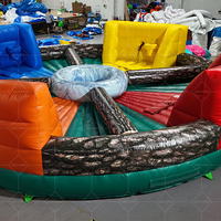 Commercial AirFunPro PVC Portable Saut Hungry Hippo Chow Down Jeu Gonflable Professionnel Bungee Running Sport Game