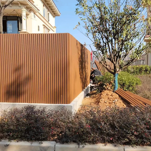 Huzhou Guansen tamaño de alta calidad 1,8 M * 1,8 M DIY valla compuesta antigua enrejado jardín Wpc Panel valla para exteriores - Product Image 4