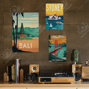 Putuo Dekor Viele Typ Stadt Vintage Zinn Zeichen Metall Plakette Wohnzimmer Home Wand dekoration - Product Image 6