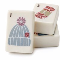 Le jeu de Mahjong du Joyeux Tricoteur : un conte fantaisiste sur les chats et le bricolage - Tuiles de 36 mm - Cadeau unique pour les amoureux des chats