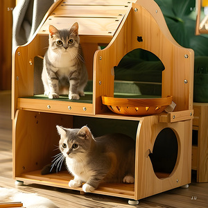 ชั้นวางอาหารสัตว์เลี้ยงอเนกประสงค์สำหรับแมว ใช้งานในบ้าน สไตล์เรียบง่าย - Product Image 4