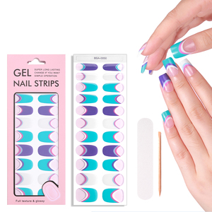 정샹 노베이크 큐어드 젤 네일 패치 롱래스팅 풀 노 UV 젤 네일 스티커 UV 프리 젤 네일 랩 - Product Image 3