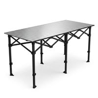 Table pliante professionnelle d'extérieur en alliage d'aluminium, étanche, pour pique-nique, barbecue, équipement de camping