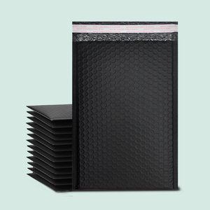 Pochette à bulles en film extrudé noir 38x47+5CM, épaisse, écologique, biodégradable, pour cosmétiques, bijoux, CD, avec logo personnalisé, couleur nude - Product Image 1