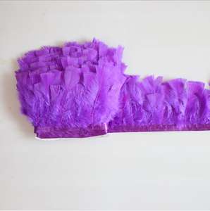 Frange de <span class=keywords><strong>plumes</strong></span> de dinde plates, motif teinté, 13-18 cm, avec rubans en satin - Product Image 5