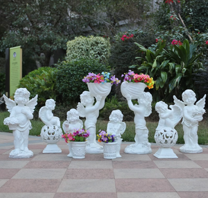 Parcs extérieurs et scènes commerciales <span class=keywords><strong>Love</strong></span> Theme Angel Flower Jars Sculptures musicales en PRF pour cours et pelouses communautaires - Product Image 4