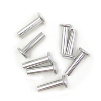 Rivets à tête plate en alliage d'aluminium massif 5052/6061/1050, norme DIN classe 4.8 & 6.8 M3-M6, finition brillante