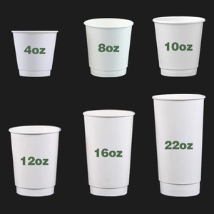 Cốc đóng gói có nắp bán buôn cốc trà sữa rỗng dùng một lần dày 8oz 4oz 12oz 16ozcoffee uống nóng cốc giấy hai lớp - Product Image 3