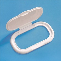 Couvercle à clipser anti-poussière pour lingettes humides et papier toilette, en plastique, de forme ovale, avec système de levage et de tirage, pour gants en nitrile