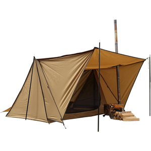 <span class=keywords><strong>Tente</strong></span> chaude OEM avec cuisinière et prise pour 1 à 3 personnes, abri de <span class=keywords><strong>bushcraft</strong></span> imperméable et ignifuge avec vestibule, <span class=keywords><strong>tente</strong></span> de camping en plein air - Product Image 2