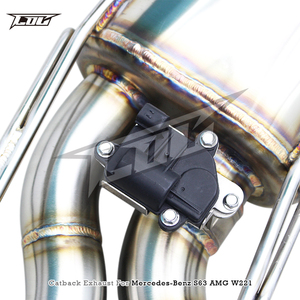 Système d'échappement Catback personnalisé pour Mercedes-Benz S63 AMG W221 6.2L 2008-2012 |   Silencieux de performance en acier inoxydable poli SS304 de 1,5 mm - Product Image 5
