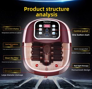 Masajeador de Pies Portátil Mimir y Rodillo de Masaje con Burbujas de Calor y Luz Roja - Relajación Automática para Pies Cansados - Product Image 2