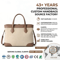 Luxuriöse Maßanfertigung Handtaschen-Design Moderner Stil Klassisch Vintage Wasserdicht Reißverschluss-Verschluss Bedruckt Mit Griffen