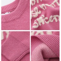 Suéter Navideño de Punto Jacquard Unisex con Cuello Redondo, Bordado de Personajes con Lentejuelas, Casual de Invierno para Parejas, Personalizado al por Mayor