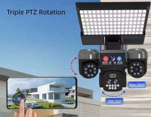 Cámara PTZ Inalámbrica Solar para Exteriores OEM V380 <span class=keywords><strong>Pro</strong></span>, 3 Lentes, Zoom 10X, Tarjeta SIM 4G, Luz Solar para Calle con Detección de Movimiento - Product Image 2
