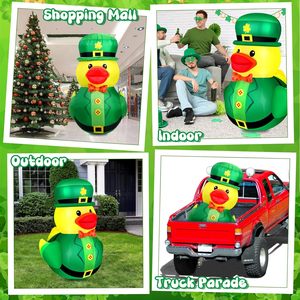 Canard lutin gonflable de 5 pieds avec chapeau Lucky Shamrocks Vente chaude ST. Décoration Fête de <span class=keywords><strong>Patrick</strong></span> - Product Image 6