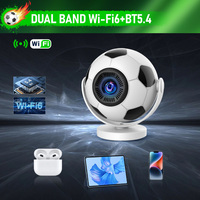 Projecteur de cinéma miniature Topleo, projecteur vidéo rétro de football, projecteur LED Android 4K Wifi
