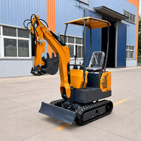 Mini-excavatrice sur chenilles haute performance avec une forte force de creusement et une benne de 0,02-0,03 m³ pour des performances rapides de terrassement