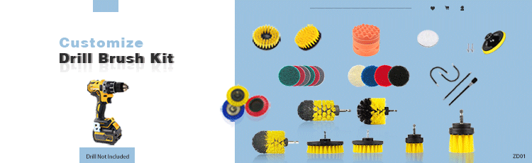10 Pieces Electric Drill Cleaning Brush Power Scrubber Cleaning Brush Set