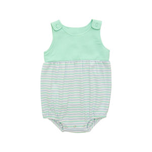 GSSO3110 Combinaison sans manches pour bébé fille, imprimé rayé coloré, vente en gros, ensemble enfant - Product Image 5