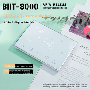 Beca BHT-8000RF Contrôleur RF sans fil moderne, récepteur de <span class=keywords><strong>thermostat</strong></span> intelligent pour chauffage au <span class=keywords><strong>gaz</strong></span> 220v 24v VA 110v 230v <span class=keywords><strong>Thermostat</strong></span> - Product Image 1