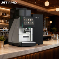 Machine à café entièrement automatique Jetinno JL38A avec système de mousse de lait frais et sirop, machine à café commerciale avec moulin intégré